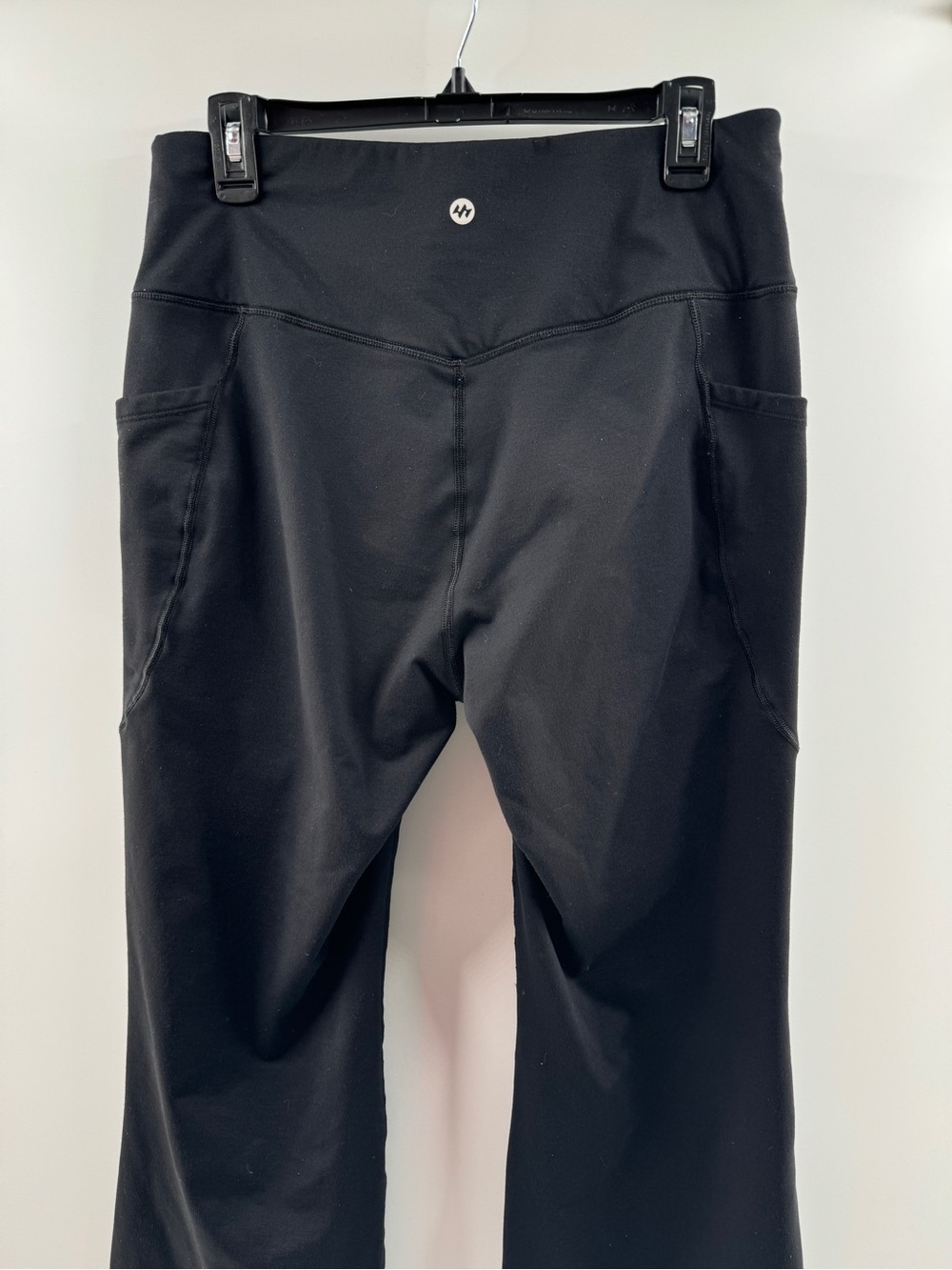 Women’s Black Wide Leg Leggings with Pockets – Size XL - Picture 7 of 8